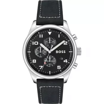 BOSS Reloj hombre 1513987 44mm acero inoxidable esfera azul cronógrafo