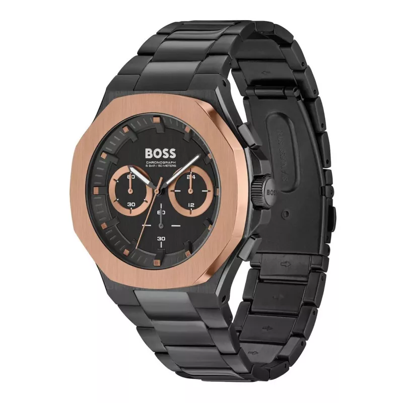 BOSS reloj hombre 1514090 45mm acero inoxidable cronógrafo