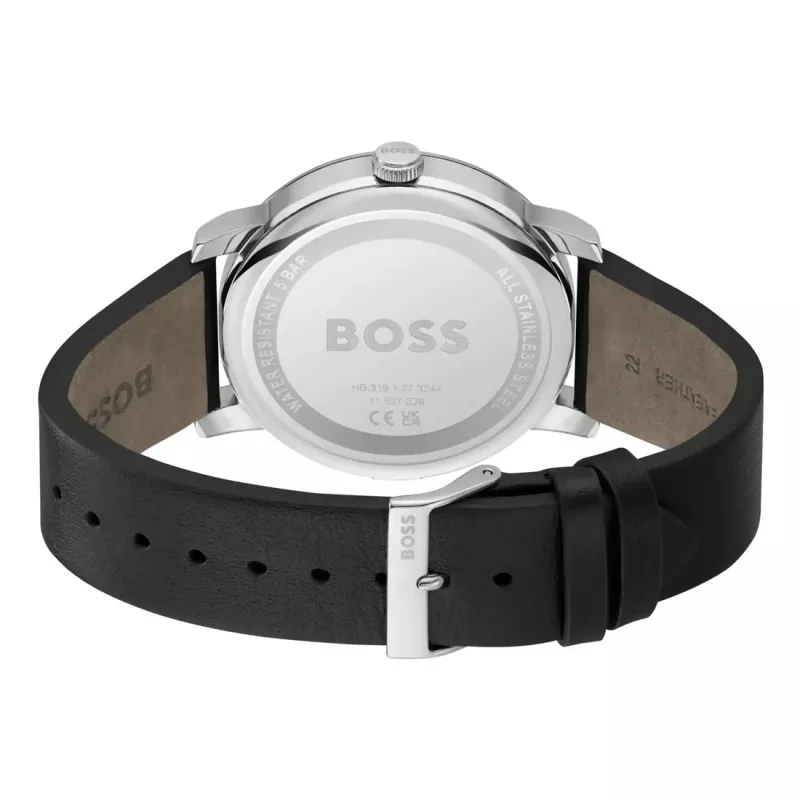 Reloj de hombre BOSS 1514125 Velocity cronógrafo de cuarzo 44 mm esfera azul correa de piel marrón