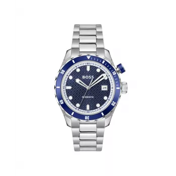 BOSS reloj hombre 1514177 42mm acero inoxidable esfera azul cronógrafo