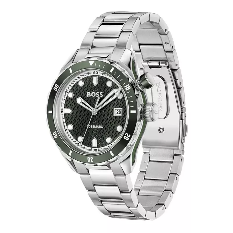 BOSS reloj hombre 1514178 42mm acero inoxidable esfera azul cronógrafo