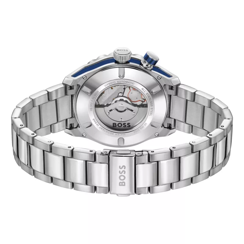 BOSS Reloj de hombre 1514212 42mm acero inoxidable esfera azul cronógrafo