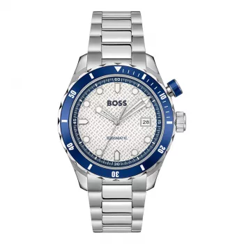 BOSS Reloj de hombre 1514212 42mm acero inoxidable esfera azul cronógrafo