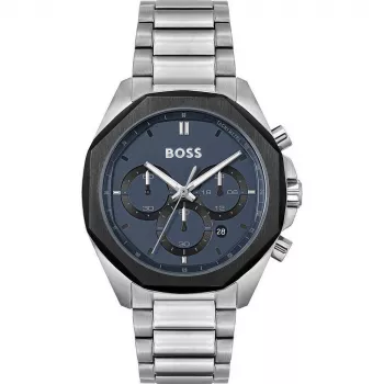 BOSS Skymaster cronógrafo de hombre 1514015 43mm acero inoxidable esfera azul
