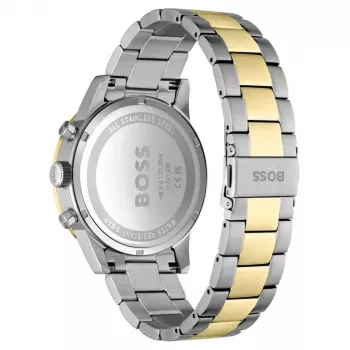 BOSS Skymaster Reloj cronógrafo de cuarzo para hombre 1514163 44mm Esfera azul Malla de acero inoxidable