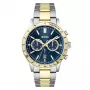 BOSS Skymaster Reloj cronógrafo de cuarzo para hombre 1514163 44mm Esfera azul Malla de acero inoxidable