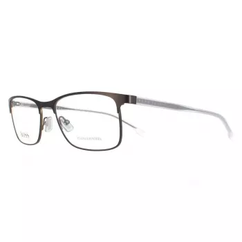 BOSS Gafas de sol BOSS0967ITSYZ Hombre Rectangulares Montura negra Lentes grises 54/17/145 mm