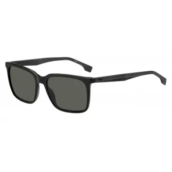 BOSS Gafas de sol BOSS1579S807 Hombre Square Acetato Montura negra Lentes grises 57/17/145 mm