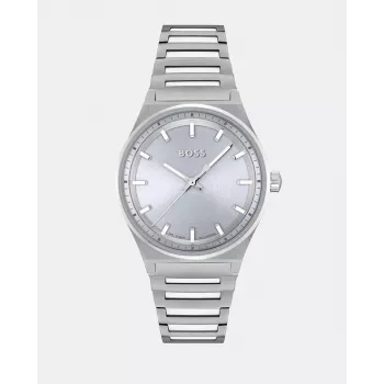 BOSS reloj unisex 1502736 (32mm) plateado de acero inoxidable con malla