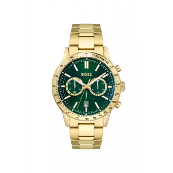 BOSS reloj hombre 1513923 (46mm) - esfera azul, cronógrafo de acero inoxidable