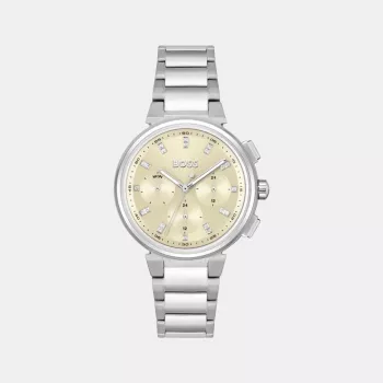 BOSS Reloj de mujer 1502676 Reloj de cuarzo 37mm Acero inoxidable Plata/Oro rosa