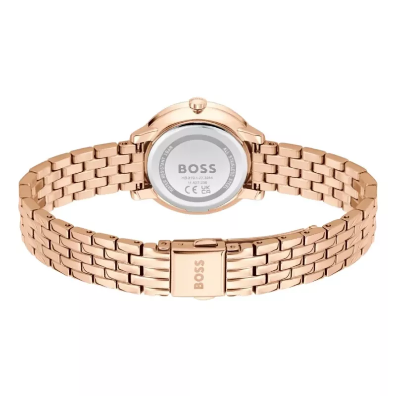 BOSS Reloj de mujer 1502820 Reloj de cuarzo 28mm Acero inoxidable Malla Plata