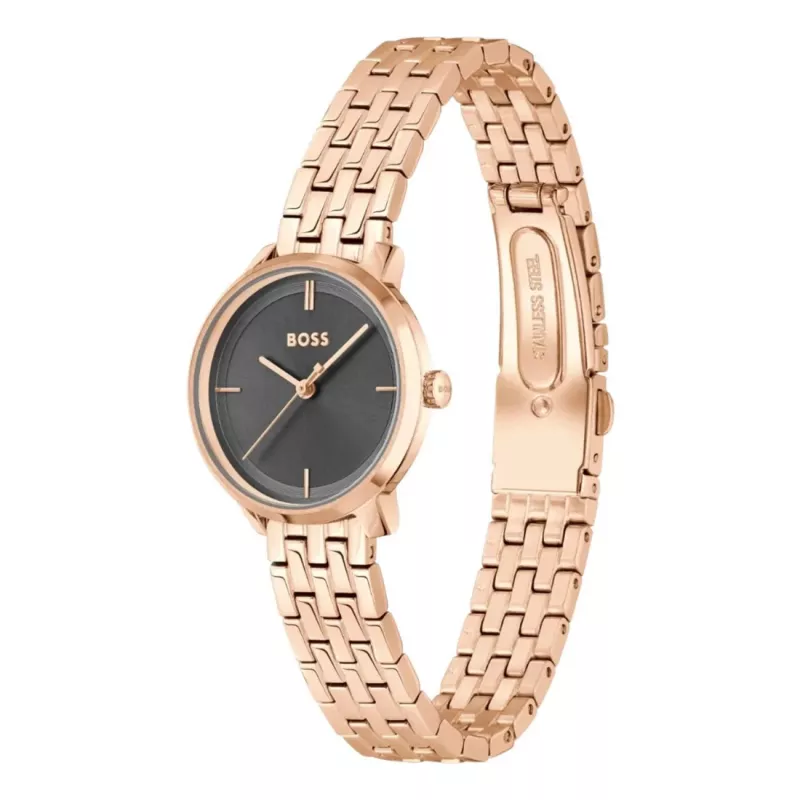 BOSS Reloj de mujer 1502820 Reloj de cuarzo 28mm Acero inoxidable Malla Plata