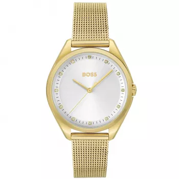 BOSS Reloj de cuarzo de mujer Purity 1502669 37mm plata acero inoxidable mesh