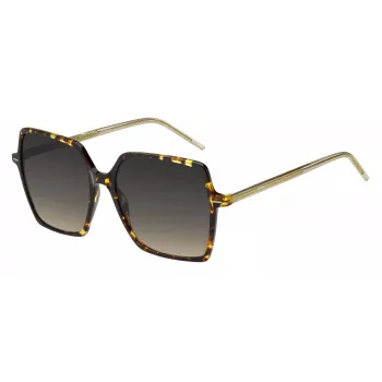 Gafas de sol de mujer BOSS BOSS1524SHJV cuadradas habana montura de acetato lentes degradadas grises 57mm