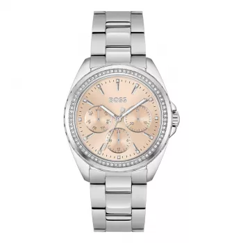 Reloj de mujer BOSS 1502732 38mm plata acero inoxidable malla cuarzo