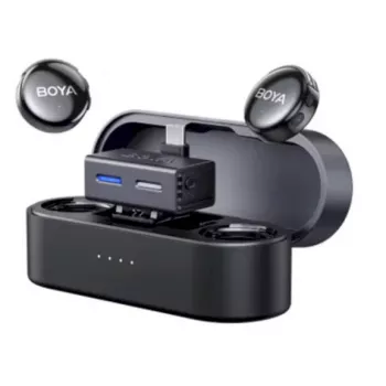 BOYA BOYALINK 3-02 Sistema de micrófono inalámbrico 2,4 GHz USB-C - Negro
