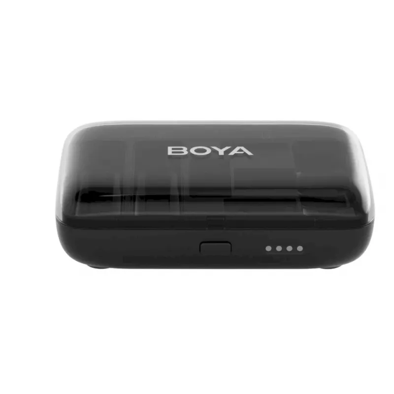 BOYA BOYALINK-TX sistema de micrófono inalámbrico, 2,4 GHz, 1 receptor y 2 transmisores, autonomía de batería ultralarga, negro
