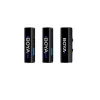 BOYA BOYALINK-TX sistema de micrófono inalámbrico, 2,4 GHz, 1 receptor y 2 transmisores, autonomía de batería ultralarga, negro