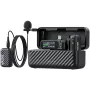 BOYA BOYAMIC 2-01 Sistema de micrófono inalámbrico y con cable 2,4 GHz, cancelación de ruido con IA con 2 receptores y 1 transmisor (USB-C) negro