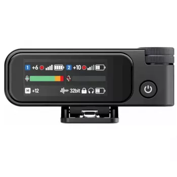 BOYA BOYAMIC 2-02 sistema de micrófono inalámbrico 2,4 GHz, cancelación de ruido con IA, 2 receptores + 1 transmisor (USB-C) negro