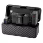 BOYA BOYAMIC 2-02 sistema de micrófono inalámbrico 2,4GHz, supresión de ruido con IA, 2 receptores + 1 transmisor (USB-C) negro
