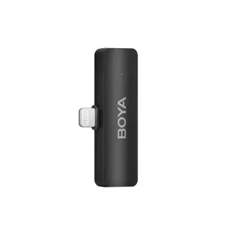 BOYA BY-V4D Sistema de micrófono inalámbrico con 4 transmisores y 1 receptor Lightning (Negro)