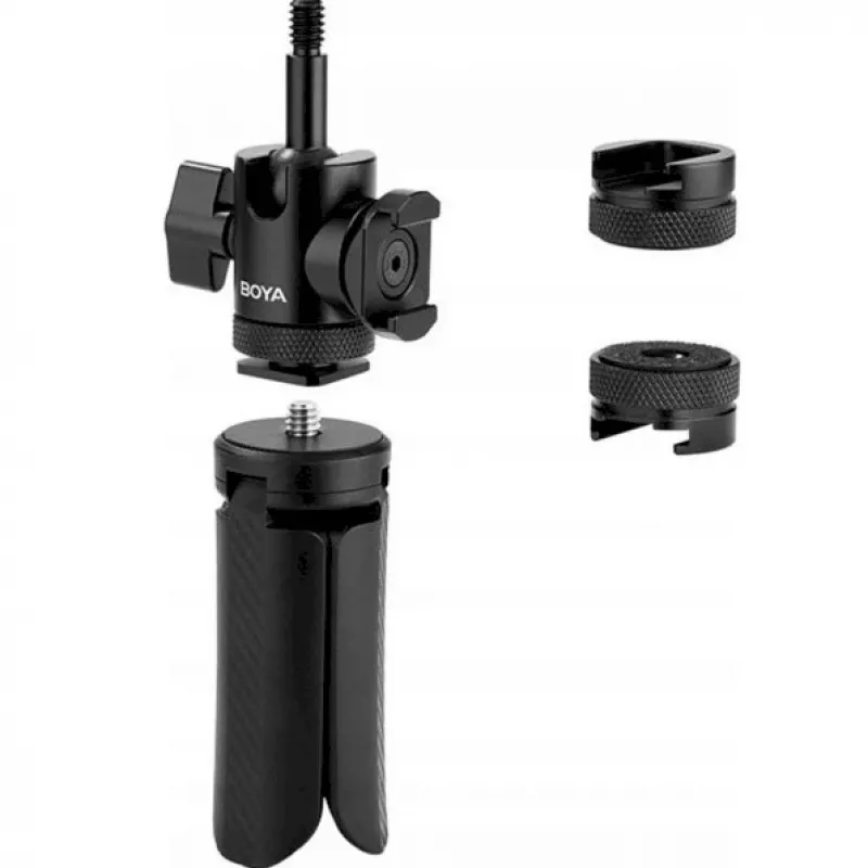 Trípode de sobremesa BOYA Desktop Stand 01 para micrófono y cámara 1/4