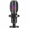 BOYA K9 Micrófono de condensador con cable, omnidireccional, reducción de ruido, monitorización en tiempo real, USB-A/USB-C, negro