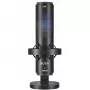 BOYA K9 Micrófono de condensador con cable, omnidireccional, reducción de ruido, monitorización en tiempo real, USB-A/USB-C, negro