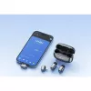 BOYA Mini 2-01 Sistema de micrófonos inalámbricos 2,4 GHz con 2 transmisores y 2 receptores (USB-C y Lightning) negro