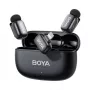 BOYA Mini 2-03 sistema de micrófono inalámbrico 2,4GHz, reducción de ruido con IA, 2 transmisores + 1 receptor Lightning, negro