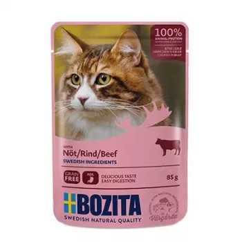 Bozita Trozos de ternera en gelatina Alimento húmedo para gatos 85g
