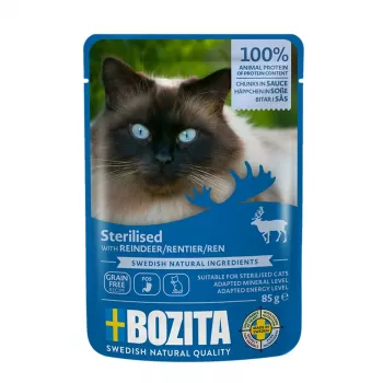 Bozita Pouch Sterilised HiS Reno Alimento húmedo para gatos 85g