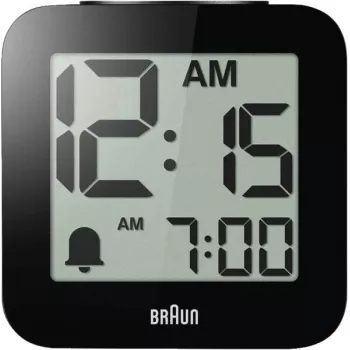 Braun BC 25 BP despertador de cuarzo negro con anuncio de voz (67711)