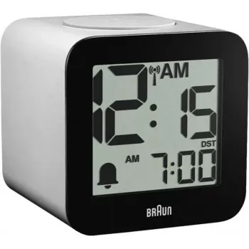 Braun BC 25 WP-DCF despertador radiocontrolado blanco con salida de voz (60076)