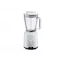 Braun JB1050WH Batidora de vaso PowerBlend 1 con jarra de cristal de 1,5 L, utensilio de cocina para triturar, hacer puré y mezclar, función de triturado de hielo, 2 velocidades, 600 vatios, Blanco (JB1050)