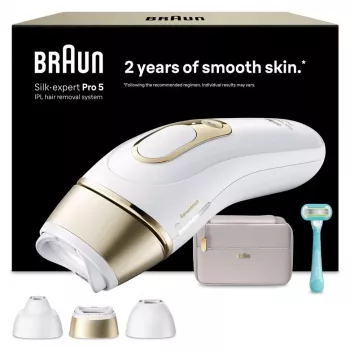 Braun Silk-expert 80851324 depiladora de luz Intense Pulsed Light (IPL) blanca, amarilla