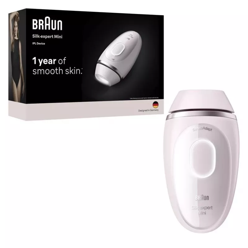 Braun Silk-expert PL1000 Depiladora de luz pulsada intensa (IPL) Rosa, Blanco