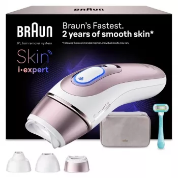 Braun Skin i·expert PL7321 Sistema de depilación IPL Blanco, oro rosa