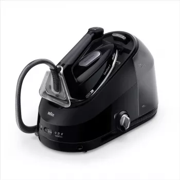 BRAUN Generador de vapor IS5249BK - 2400 W, 7,5 bar, depósito 2 L, Negro/Gris