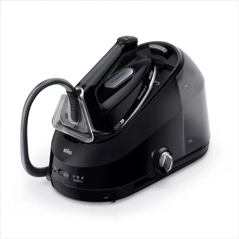 BRAUN Generador de vapor IS5249BK - 2400 W, 7,5 bar, depósito 2 L, Negro/Gris