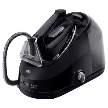 BRAUN Generador de vapor IS5249BK - 2400 W, 7,5 bar, depósito 2 L, Negro/Gris
