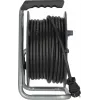 Brennenstuhl alargador enrollable 30m IP44 H07RN-F 3G2.5 con 3 tomas tipo E, protección térmica, cable azul, tambor negro