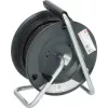 Brennenstuhl alargador enrollable 30m IP44 H07RN-F 3G2.5 con 3 tomas tipo E, protección térmica, cable azul, tambor negro