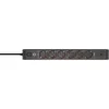 BRENNENSTUHL Regleta de 6 tomas con 1x USB-C, 1x USB-A, protección contra sobretensiones 13.500 A, cable de 2 m, negro/antracita