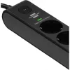 BRENNENSTUHL Regleta de 6 tomas con 1x USB-C, 1x USB-A, protección contra sobretensiones 13.500 A, cable de 2 m, negro/antracita