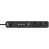 Brennenstuhl Connect Ecolor Regleta inteligente WLAN 4 tomas (blanco/negro, cable de 1,5 m, control por voz, temporizador, app)