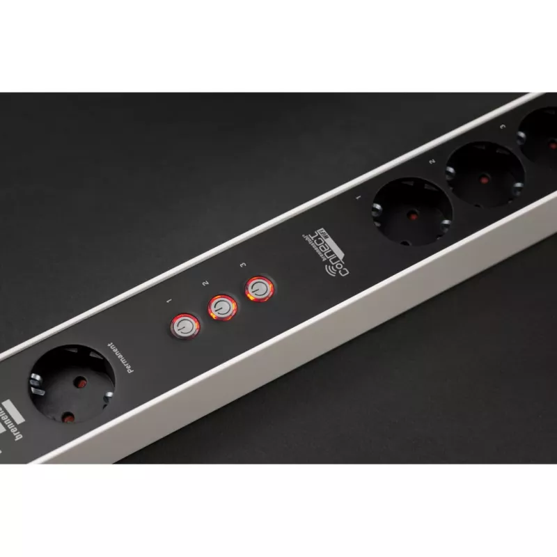 Brennenstuhl Connect Ecolor Regleta inteligente WLAN 4 tomas (blanco/negro, cable de 1,5 m, control por voz, temporizador, app)