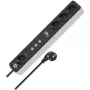 Brennenstuhl Connect Ecolor Regleta inteligente WLAN 4 tomas (blanco/negro, cable de 1,5 m, control por voz, temporizador, app)